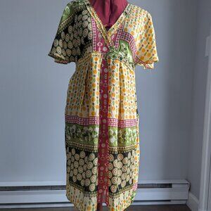 Beneton Boho Dress 100% Silk